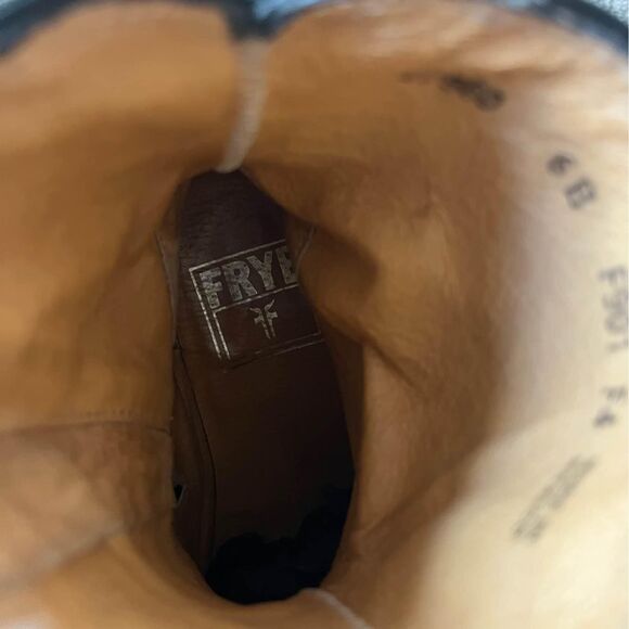 Frye Romy Ring Harness Black Leather Western Ankle Boots size 6 - Picture 7 of 8